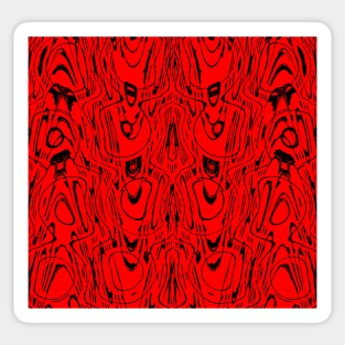 Seeing Red String Theory - Abstract Digital Art Sticker